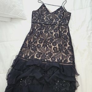 Embroidered Ruffle Dress Size M